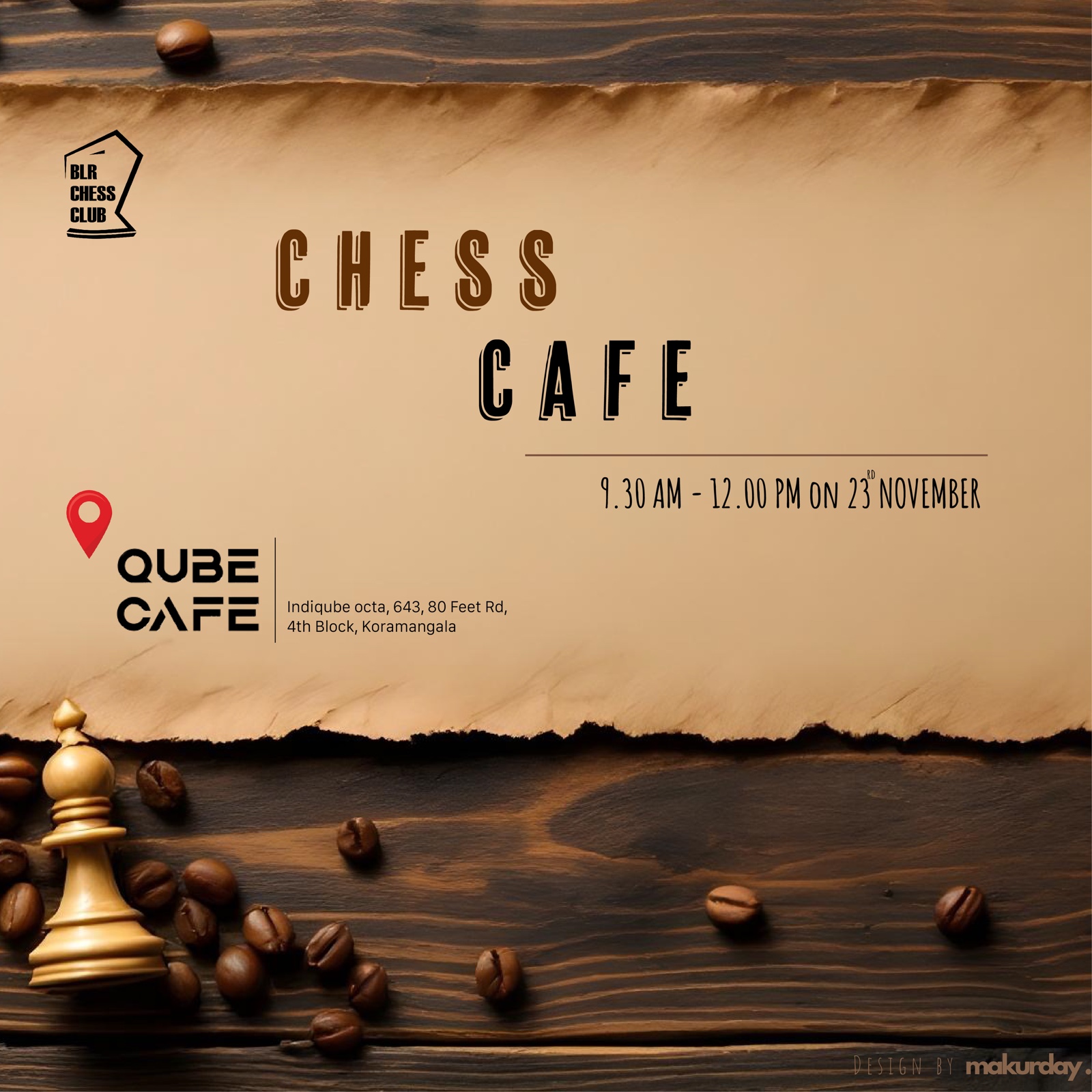 Chess Cafe: A Chess Meetup with a Twist