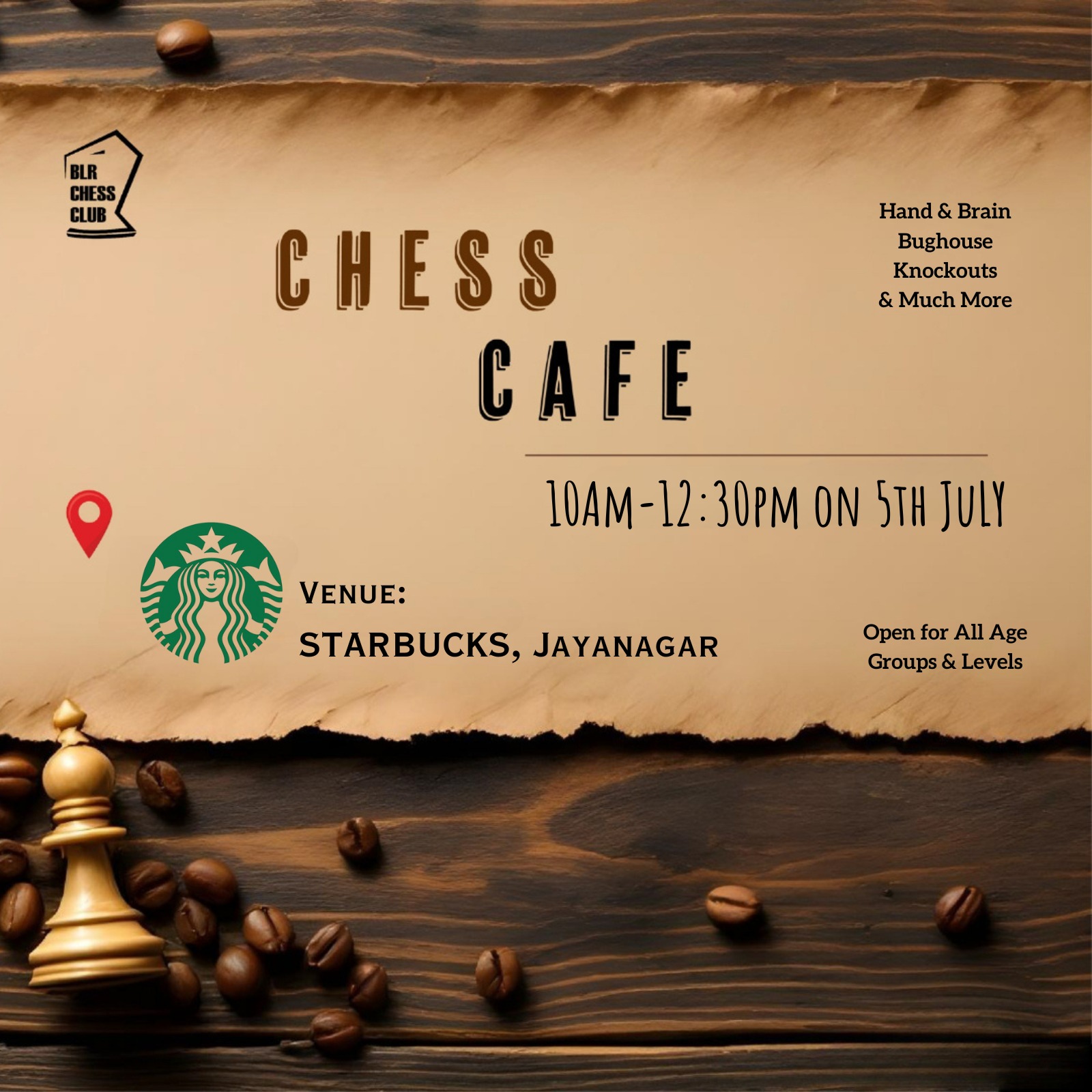 Chess Cafe: A Chess Meetup with a Twist