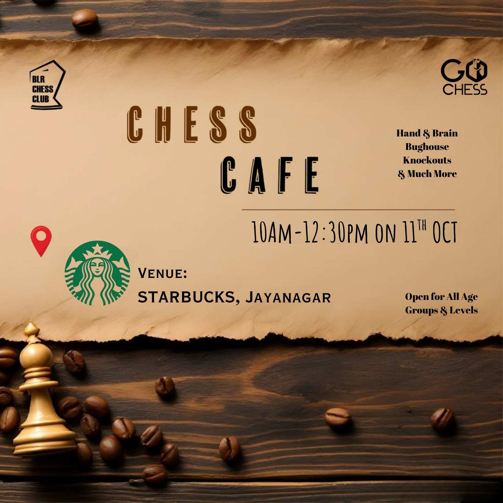 Chess Cafe: A Chess Meetup with a Twist