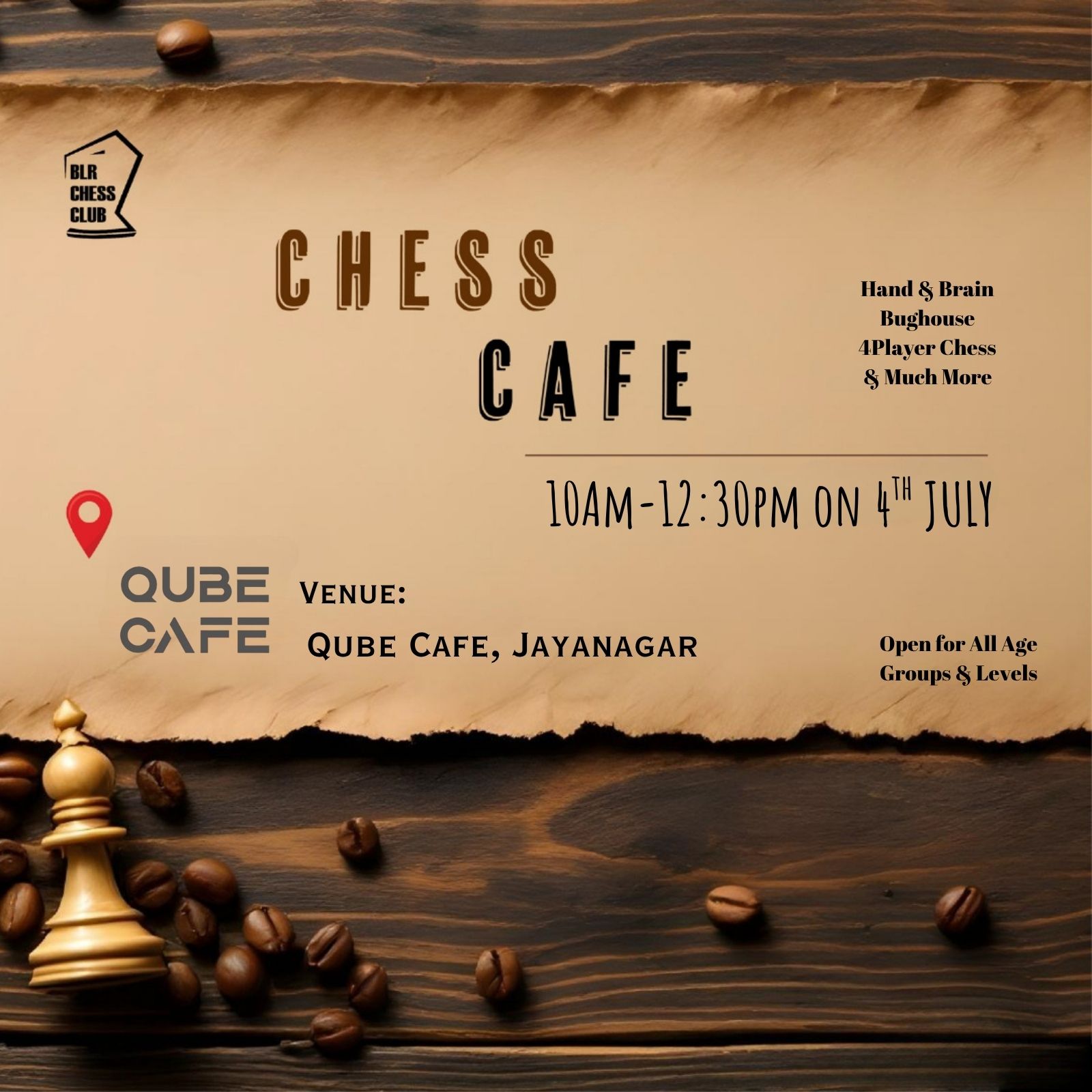 Chess Cafe: A Chess Meetup with a Twist