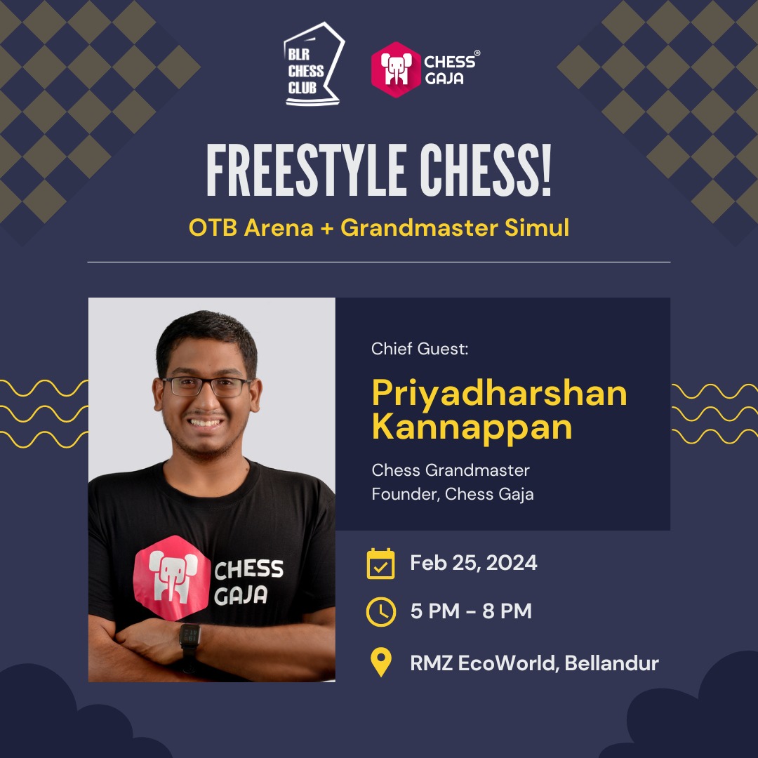 FreeStyle Chess:
OTB Arena | Simul with GM Kannappan